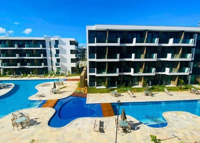 Resort Em Porto De Galinhas- Flat Terreo Frente Piscinas- Muro Alto-B18